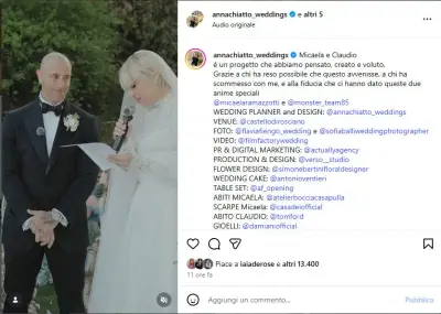 Micaela Ramazzotti: nozze bucoliche in Umbria al castello di Rosciano